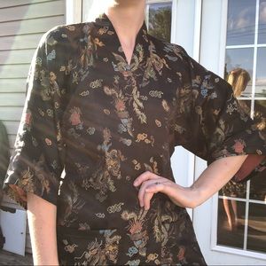 Vintage dragon peacock oriental robe